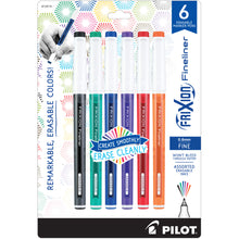 Load image into Gallery viewer, Pilot Frixion Erasable Fineliner 6pk Fine Assorted 0.6mm