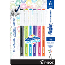 Load image into Gallery viewer, Pilot Frixion Erasable Fineliner 6pk Fine Assorted 0.6mm