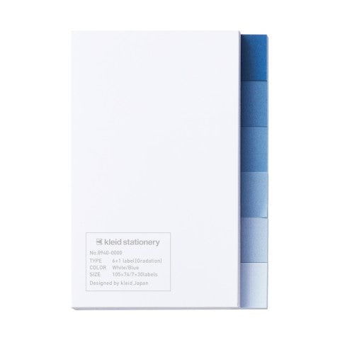 Kleid 6+1 Gradation Label White/Blue
