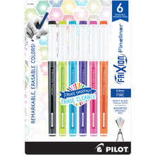 Load image into Gallery viewer, Pilot Frixion Erasable Fineliner 6pk Fine Assorted 0.6mm
